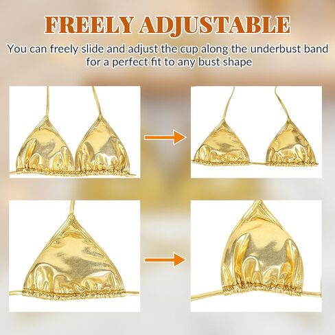 Women's Metallic Bra Tops Metallic Crop Tops Shiny Bralette Rave Bra for Dance Festivals Costumes in Saudi Arabia