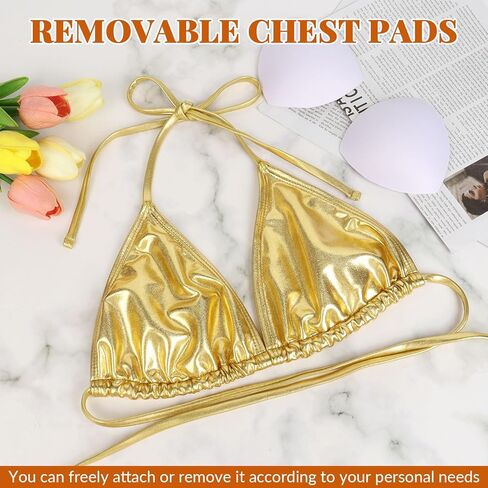 Women's Metallic Bra Tops Metallic Crop Tops Shiny Bralette Rave Bra for Dance Festivals Costumes in Saudi Arabia