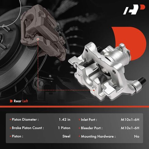 A-Premium Disc Brake Caliper Assembly with Bracket Compatible with Mazda Vehicles - 3/3 Sport 2019-2024, CX-30 CX30 2020-2024 - Rear Left Driver Side in Saudi Arabia