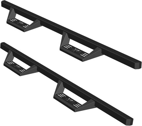 Running Boards Crew Cab Compatible with 2019-2025 Chevy Silverado 1500 / GMC Sierra 1500 Two Stairs Design Heavy-Duty Nerf Bars Step Bars Rock Sliders Rail in Saudi Arabia