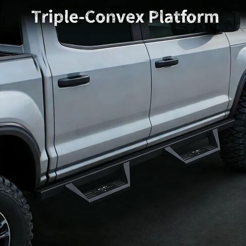Running Boards Crew Cab Compatible with 2019-2025 Chevy Silverado 1500 / GMC Sierra 1500 Two Stairs Design Heavy-Duty Nerf Bars Step Bars Rock Sliders Rail in Saudi Arabia