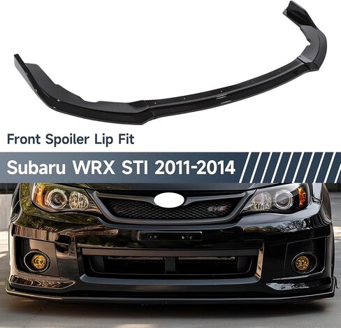 طقم مقسم الشفاه الأمامي طراز CS2 متوافق مع سوبارو WRX STI 2011-2014، 3 قطع، أسود لامع in Saudi Arabia