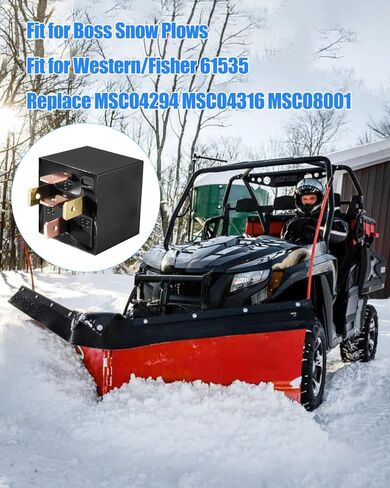 MSC04294 محول الضوء مرحل 12 فولت 5 دبوس مناسب لـ Boss Western Fisher 61535 Snow Plough Harness MSC04316 MSC08001، 2 Pack in Kuwait