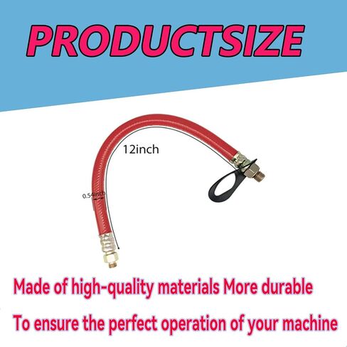 خرطوم تصريف الزيت HON1010 10 مم متوافق مع محركات سلسلة Hon-da GX110، GX120، GX160، GX200 GX240، GX270، GX340، GX390، GC160 M10x1.25 مم (عبوة واحدة) (أحمر) in Kuwait