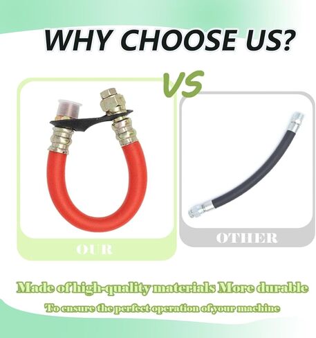 خرطوم تصريف الزيت HON1010 10 مم متوافق مع محركات سلسلة Hon-da GX110، GX120، GX160، GX200 GX240، GX270، GX340، GX390، GC160 M10x1.25 مم (عبوة واحدة) (أحمر) in Kuwait