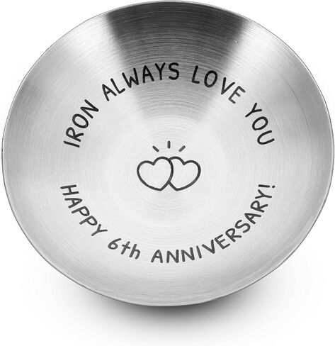 6th Anniversary Iron Gifts for Wife Husband 6 Year Anniversary Wedding Gifts for Him Her Couple Jewelry Tray for Women Men Husband Wife Couple Iron 6 Year Christmas Sweetest Day Gift in Saudi Arabia