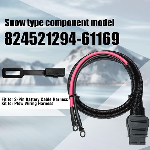 21294 61169 2 PIN Battery Cable Plow and Truck Side Fits for Western Fisher Snow Plow Replace 8245 8274 with Dust Cover, Western Plow Cables, Western Snow Plow Wiring Harness,Boss Plow Wiring Harness in Saudi Arabia