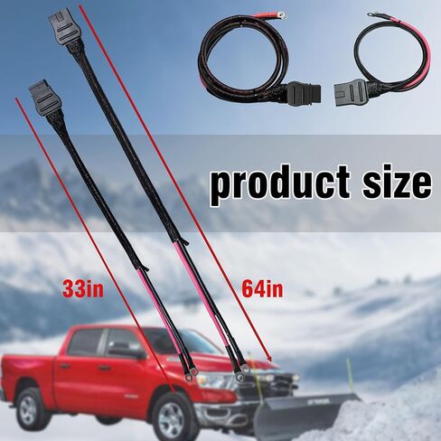 21294 61169 2 PIN Battery Cable Plow and Truck Side Fits for Western Fisher Snow Plow Replace 8245 8274 with Dust Cover, Western Plow Cables, Western Snow Plow Wiring Harness,Boss Plow Wiring Harness in Saudi Arabia