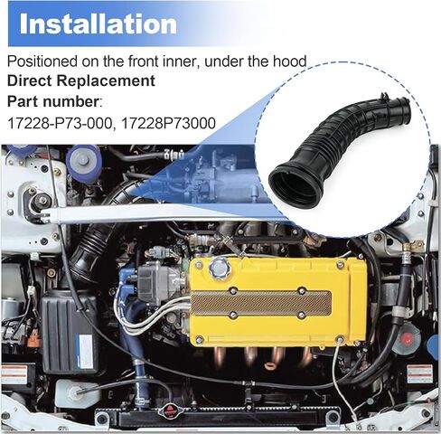 Air Box Intake Inlet Hose Tube Induction Pipe For Acura Integra Type-R DC2 DB8 1.8L L4 1997-2001 17228-P73-000 17228P73000 in Saudi Arabia