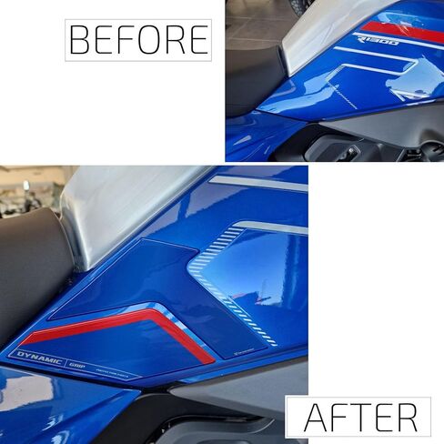 ملصقات دراجة نارية من الراتنج متوافقة مع BMW R 1300 RT 2025 - 2026 Impulse - حماية الخزان من الاصطدامات والخدوش - زوج من ملصقات الراتنج ثلاثية الأبعاد مصنوعة في إيطاليا in Kuwait