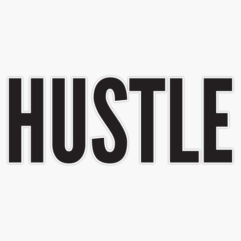 Magnet Hustle Magnetic Vinyl Sticker 5" in Saudi Arabia