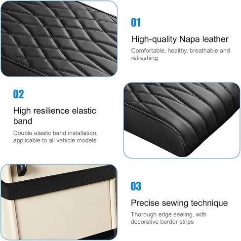 BESULEN Car Center Console Cover, Memory Foam Scratch & Wear Resistant Vehicle Armrest Storage Box Cushion Pad, Auto Interior Middle Console Protector, Universal for Sedan RV Pickup (Black) in Saudi Arabia