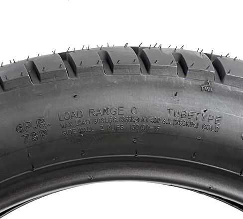 إطار الطريق للدراجات النارية MMG مقاس 130/90-16 من النوع الأنبوبي (يتضمن الأنبوب الداخلي) in Saudi Arabia
