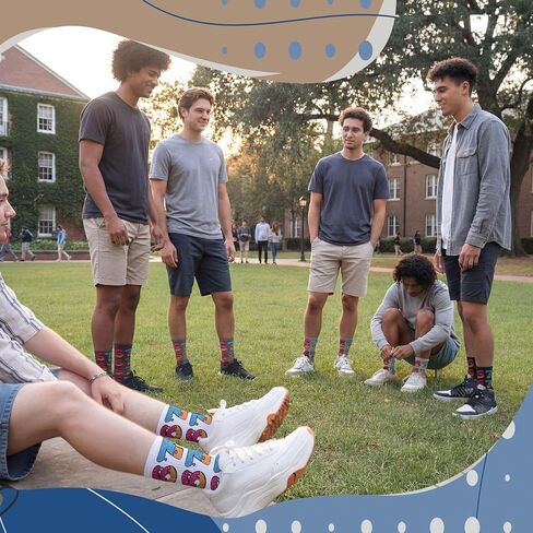 6 Pairs 67 Socks for Men Women Novelty Six Seven Ice Creams Drips Crew Socks 67 Design 6 7 Number Funny Gifts in Saudi Arabia