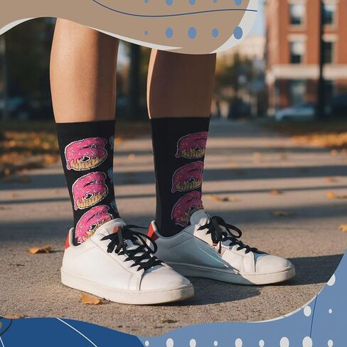 6 Pairs 67 Socks for Men Women Novelty Six Seven Ice Creams Drips Crew Socks 67 Design 6 7 Number Funny Gifts in Saudi Arabia