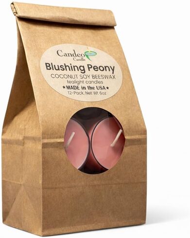 Honeysuckle Jasmine Scented - 12 Pack - Scented Tealight Candles - Soy Beeswax Blend - Handmade in The USA - Candeo Candle - Floral and Spring Scents in Kuwait