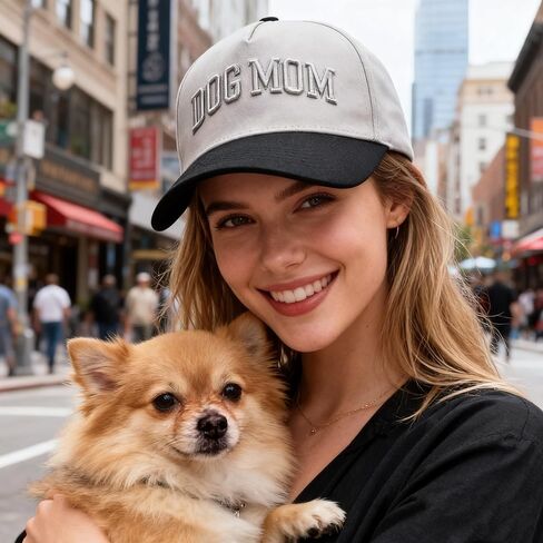 قبعة Dog Mom - قبعة Puppy Mama مطرزة ثلاثية الأبعاد قبعات بيسبول قطنية قابلة للتعديل لمحبي الكلاب in Kuwait