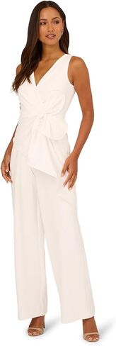 Adrianna Papell Sleeveless Bow Drape Wide Leg Jumpsuit in Saudi Arabia