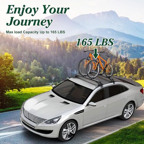 رف سقف السيارة العالمي مقاس 43 بوصة، قضبان متقاطعة لسقف السيارة من الألومنيوم قابلة للتعديل مع قفل مضاد للسرقة لمعظم المركبات بدون حاجز جانبي للسقف، سعة تحميل 165 رطلًا in Kuwait