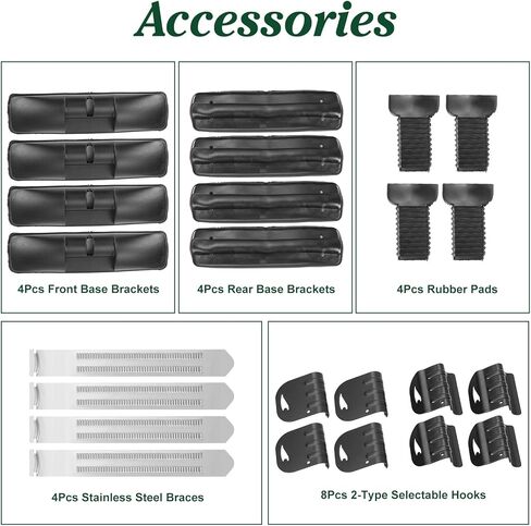 رف سقف السيارة العالمي مقاس 43 بوصة، قضبان متقاطعة لسقف السيارة من الألومنيوم قابلة للتعديل مع قفل مضاد للسرقة لمعظم المركبات بدون حاجز جانبي للسقف، سعة تحميل 165 رطلًا in Kuwait