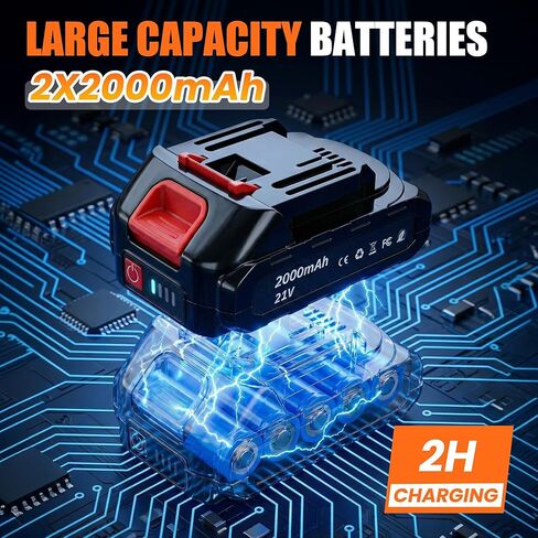 طقم تلميع عازل لاسلكي مع بطاريتين بقدرة 2000 مللي أمبير في الساعة 21 فولت، جهاز تلميع شمع السيارة 6 بوصة، 3 سرعات متغيرة، 6 قطع ملحقات إضافية، آلة تلميع السيارة للتفصيل، صنفرة القوارب، إزالة الخدوش in Kuwait