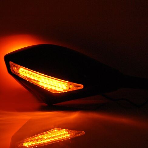 Carbon Fiber Integrated Amber LED Turn Signal Blinker Rearview Side Mirrors Smoke Lens For Honda CBR 600 929 954 1000 XX RR F1 F4 F4i in Saudi Arabia