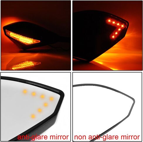 Carbon Fiber Integrated Amber LED Turn Signal Blinker Rearview Side Mirrors Smoke Lens For Honda CBR 600 929 954 1000 XX RR F1 F4 F4i in Saudi Arabia