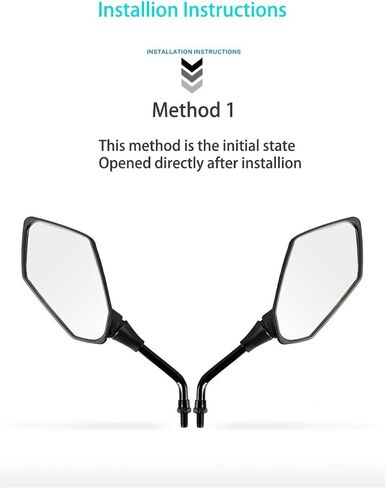 Universal M8 M10 Motorbike Rear View Mirrors Convex Safety Mirrors Motorcycle Rearview Side Mirrors ATV UTV Scooter Accessories (8mm) in Saudi Arabia