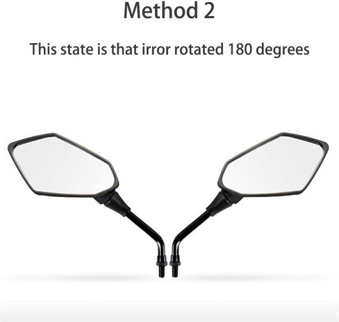 Universal M8 M10 Motorbike Rear View Mirrors Convex Safety Mirrors Motorcycle Rearview Side Mirrors ATV UTV Scooter Accessories (8mm) in Saudi Arabia