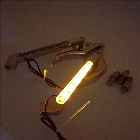 XKMT-Chrome Diamond Shape LED Turn Signal Integrate Mirrors Compatible With all H-D-Davidson Models Softail Fat Boy Road King Dyna Wide Glide Springer Sportster XL [B019DN3STO] in Saudi Arabia