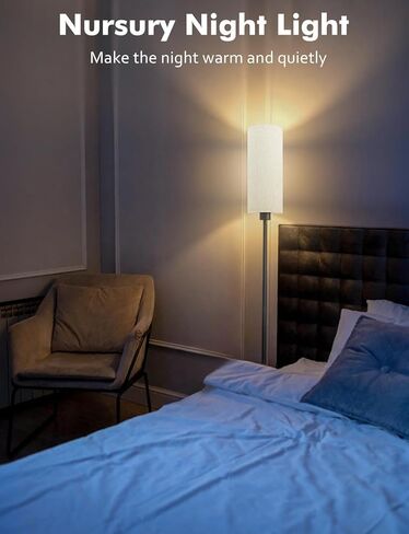 YHW 2PACK مصباح أرضي LED لغرفة المعيشة مع 3 درجات حرارة لونية، مصباح قائم طويل للقراءة الصناعية لغرفة النوم والمكتب، لمبة LED 12 وات، عاكس الضوء البيج متضمن 68.89 بوصة in Kuwait