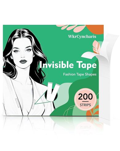 200-Strips Double Sided Tape for Fashion,Tape for Clothes,Clear Tape for All Skin Shades,Fabric Tape to Skin, Provides Strong All-Day Adhesion（Upsize） in Saudi Arabia