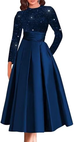 DREAMIND Long Mother of The Bride Dresses for Wedding 2026 Wine Red Prom Ball Gown A-Line Women's Sequin Evening Dress with Sleeve 10 in Saudi Arabia
