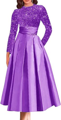 DREAMIND Long Mother of The Bride Dresses for Wedding 2026 Wine Red Prom Ball Gown A-Line Women's Sequin Evening Dress with Sleeve 10 in Saudi Arabia
