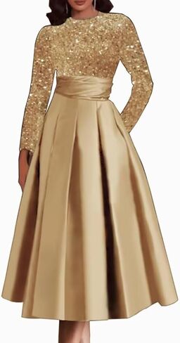 DREAMIND Long Mother of The Bride Dresses for Wedding 2026 Wine Red Prom Ball Gown A-Line Women's Sequin Evening Dress with Sleeve 10 in Saudi Arabia