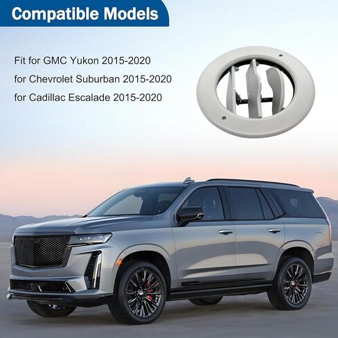 22910951 Gray Roof AC Vent Grille Compatible With Chevy Tahoe GMC Yukon Cadillac Escalade 2015-2020 Gray Auxiliary Air Conditioning Air Outlet in Saudi Arabia