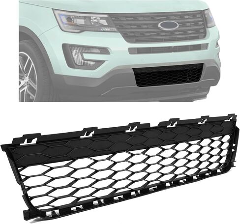 HECASA المصد الأمامي السفلي لشبكة الشواية المتوافقة مع 2016-2017 Ford Explorer 2016-2019 Ford Police Interceptor Utility لاستبدال FB5Z17K945AA Black PP in Saudi Arabia