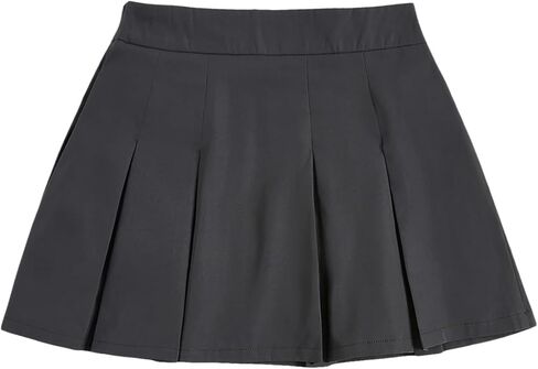 WDIRARA Women's High Waisted Pleated Mini Skirt Skater A Line Uniform Skirts in Saudi Arabia