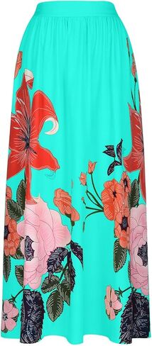 Maxi Skirts for Women with Pockets Trendy Floral Ankle Length Long Skirt Summer 2026 Casual Beach Vacation Clothes in Saudi Arabia