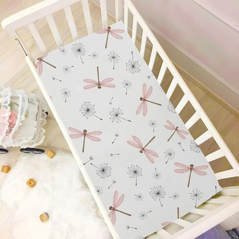 Pfrewn Christmas Crib Sheets for Boys Girls Cute Pig in Red Winter Costume Fitted Crib Sheet for Mini Crib Mattress Stretch Soft Winter Pattern Toddler Baby Playard Sheet,39x27IN in Kuwait