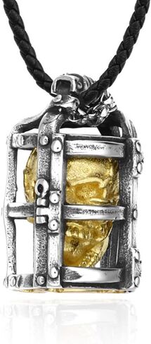 Grim Reaper Pendant Necklace - Stainless Steel Skull Jewelry in Saudi Arabia