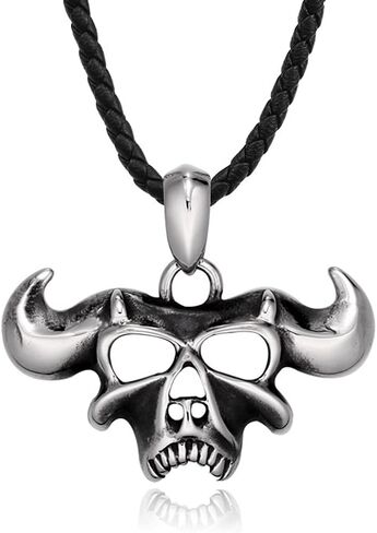 Grim Reaper Pendant Necklace - Stainless Steel Skull Jewelry in Saudi Arabia