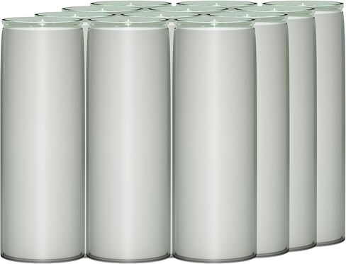 Bulk 12 Pack 7 Day Soy Wax Prayer Candles in Glass – Natural Clean Burning, Unscented Devotional Catholic Candle for Church, Vigil & Memorial (White) in Saudi Arabia
