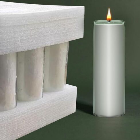 Bulk 12 Pack 7 Day Soy Wax Prayer Candles in Glass – Natural Clean Burning, Unscented Devotional Catholic Candle for Church, Vigil & Memorial (White) in Saudi Arabia