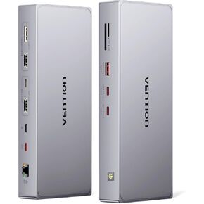 محطة إرساء VENTION 7 في 1 USB C، محول متعدد المنافذ من النوع C مع 4K HDMI 3 USB 3.0 قارئ بطاقات 100W PD SD/TF، ​​متوافق مع الكمبيوتر المحمول MacBook Air iPad Pro XPS Thunderbolt Hub in Kuwait