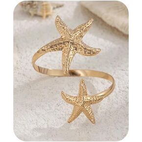 Gold Silver Arm Cuff Bracelet for Women Pearl Starfish Snake Upper Arm Cuffs Bangle Bracelet Adjustable Minimalist Armband Arms Cuffs Shiny Fashion Open Bangle Bracelet Graceful Summer Beach Accessories Beach Party Jewelry Gifts in Saudi Arabia