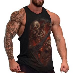 Blissboy Funny Skull Graphic Tank Top Novelty Sleeveless Shirt in Saudi Arabia