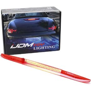 iJDMTOY OEM-Spec Red Lens 24-SMD Super Red LED غطاء صندوق السيارة الثالث مجموعة شريط ضوء الفرامل المتوافقة مع 1997-2004 Boxster 986 كوبيه/قابل للتحويل in Kuwait