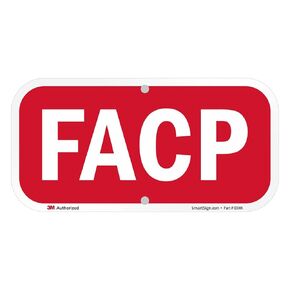 SmartSign "FACP" Fire Alarm Control Panel Sign | 6" x 12" Aluminum in Kuwait