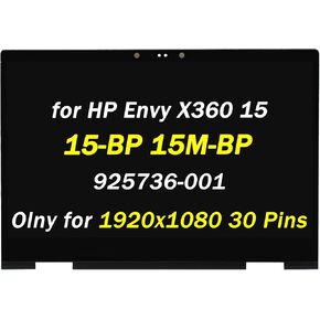New Screen Replacement 15.6" for HP Envy X360 15-bp 15m-bp 15m-bp111dx 15m-bp112dx 15m-bp011dx 15m-bp012dx 15-bp143cl 15-bp152wm FullHD LCD Touch Screen Assembly Bezel in Saudi Arabia